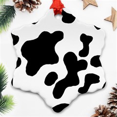 Cow Pattern Snowflake Ornament (two Sides)