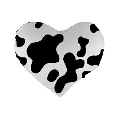 Cow Pattern Standard 16  Premium Flano Heart Shape Cushions