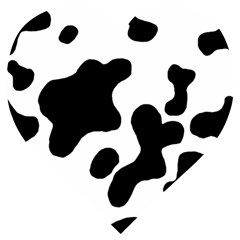 Cow Pattern Wooden Puzzle Heart