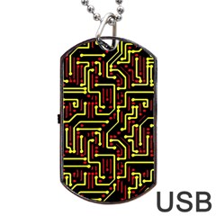 Rby-163 1 Dog Tag Usb Flash (one Side) by ArtworkByPatrick