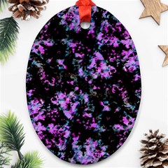 Abstract Intricate Texture Print Ornament (oval) by dflcprintsclothing