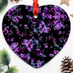 Abstract Intricate Texture Print Ornament (heart) by dflcprintsclothing