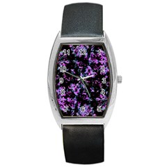 Abstract Intricate Texture Print Barrel Style Metal Watch by dflcprintsclothing