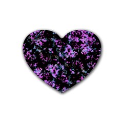 Abstract Intricate Texture Print Rubber Coaster (heart)  by dflcprintsclothing