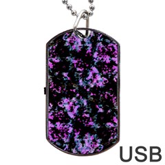 Abstract Intricate Texture Print Dog Tag Usb Flash (one Side) by dflcprintsclothing