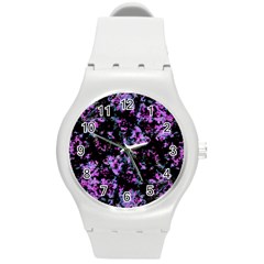 Abstract Intricate Texture Print Round Plastic Sport Watch (m) by dflcprintsclothing