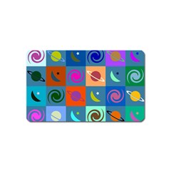 Space pattern Multicolour Magnet (Name Card)