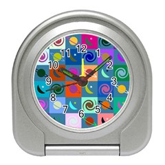 Space pattern Multicolour Travel Alarm Clock