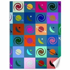 Space pattern Multicolour Canvas 36  x 48 