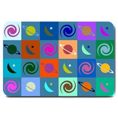 Space pattern Multicolour Large Doormat 