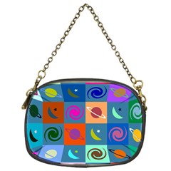 Space pattern Multicolour Chain Purse (One Side)