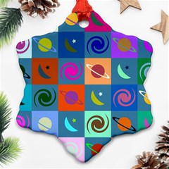 Space pattern Multicolour Ornament (Snowflake)