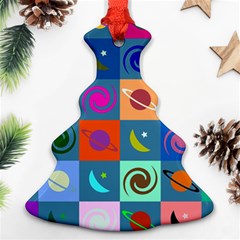 Space pattern Multicolour Ornament (Christmas Tree) 