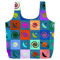 Space pattern Multicolour Full Print Recycle Bag (XXL)