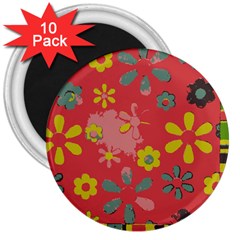 Aiflowers pattern 3  Magnets (10 pack) 