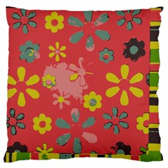 Aiflowers pattern Large Flano Cushion Case (Two Sides)