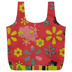 Aiflowers pattern Full Print Recycle Bag (XXL)