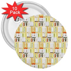 Abstract pattern 3  Buttons (10 pack) 