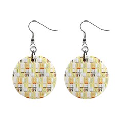 Abstract pattern Mini Button Earrings