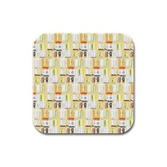 Abstract pattern Rubber Square Coaster (4 pack) 