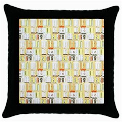 Abstract pattern Throw Pillow Case (Black)