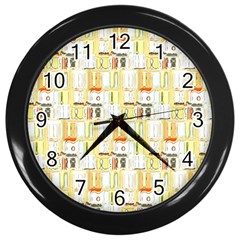 Abstract pattern Wall Clock (Black)