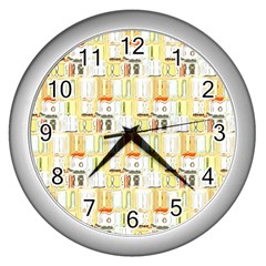 Abstract pattern Wall Clock (Silver)