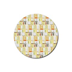 Abstract pattern Rubber Round Coaster (4 pack) 