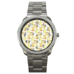 Abstract pattern Sport Metal Watch