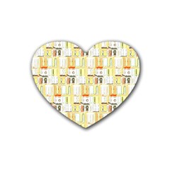 Abstract pattern Heart Coaster (4 pack) 