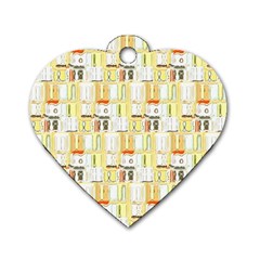 Abstract pattern Dog Tag Heart (One Side)