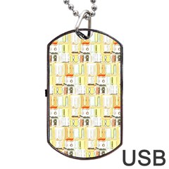 Abstract pattern Dog Tag USB Flash (One Side)