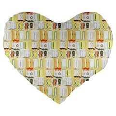 Abstract pattern Large 19  Premium Heart Shape Cushions