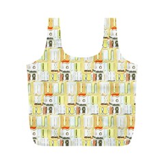 Abstract pattern Full Print Recycle Bag (M)