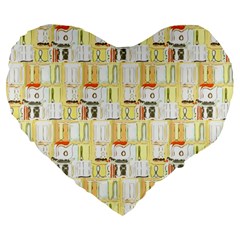 Abstract pattern Large 19  Premium Flano Heart Shape Cushions