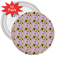 Hawaii Ghost Lilac 3  Buttons (10 Pack)  by snowwhitegirl