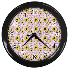 Hawaii Ghost Lilac Wall Clock (black) by snowwhitegirl