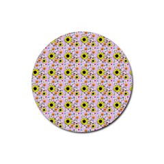 Hawaii Ghost Lilac Rubber Coaster (round)  by snowwhitegirl