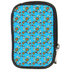 Clown Ghost Pattern Blue Compact Camera Leather Case by snowwhitegirl