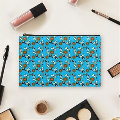 Clown Ghost Pattern Blue Cosmetic Bag (medium) by snowwhitegirl