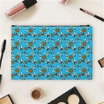 Clown Ghost Pattern Blue Cosmetic Bag (Large) Back