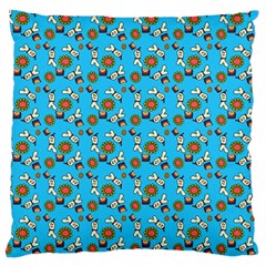 Clown Ghost Pattern Blue Large Cushion Case (one Side) by snowwhitegirl