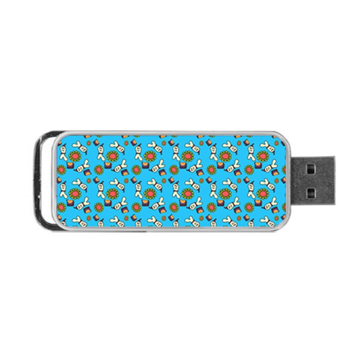 Clown Ghost Pattern Blue Portable USB Flash (Two Sides)