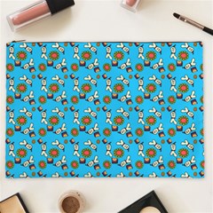 Clown Ghost Pattern Blue Cosmetic Bag (xxl) by snowwhitegirl