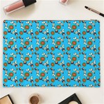 Clown Ghost Pattern Blue Cosmetic Bag (XXL) Back