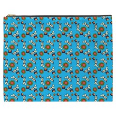 Clown Ghost Pattern Blue Cosmetic Bag (xxxl) by snowwhitegirl