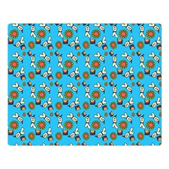 Clown Ghost Pattern Blue Double Sided Flano Blanket (large)  by snowwhitegirl