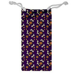 Clown Ghost Pattern Purple Jewelry Bag by snowwhitegirl