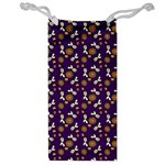 Clown Ghost Pattern Purple Jewelry Bag Front