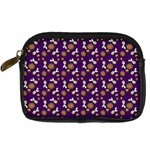 Clown Ghost Pattern Purple Digital Camera Leather Case Front